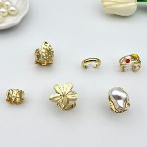 Gold-Tone Statement Ring Set (6 Pieces)